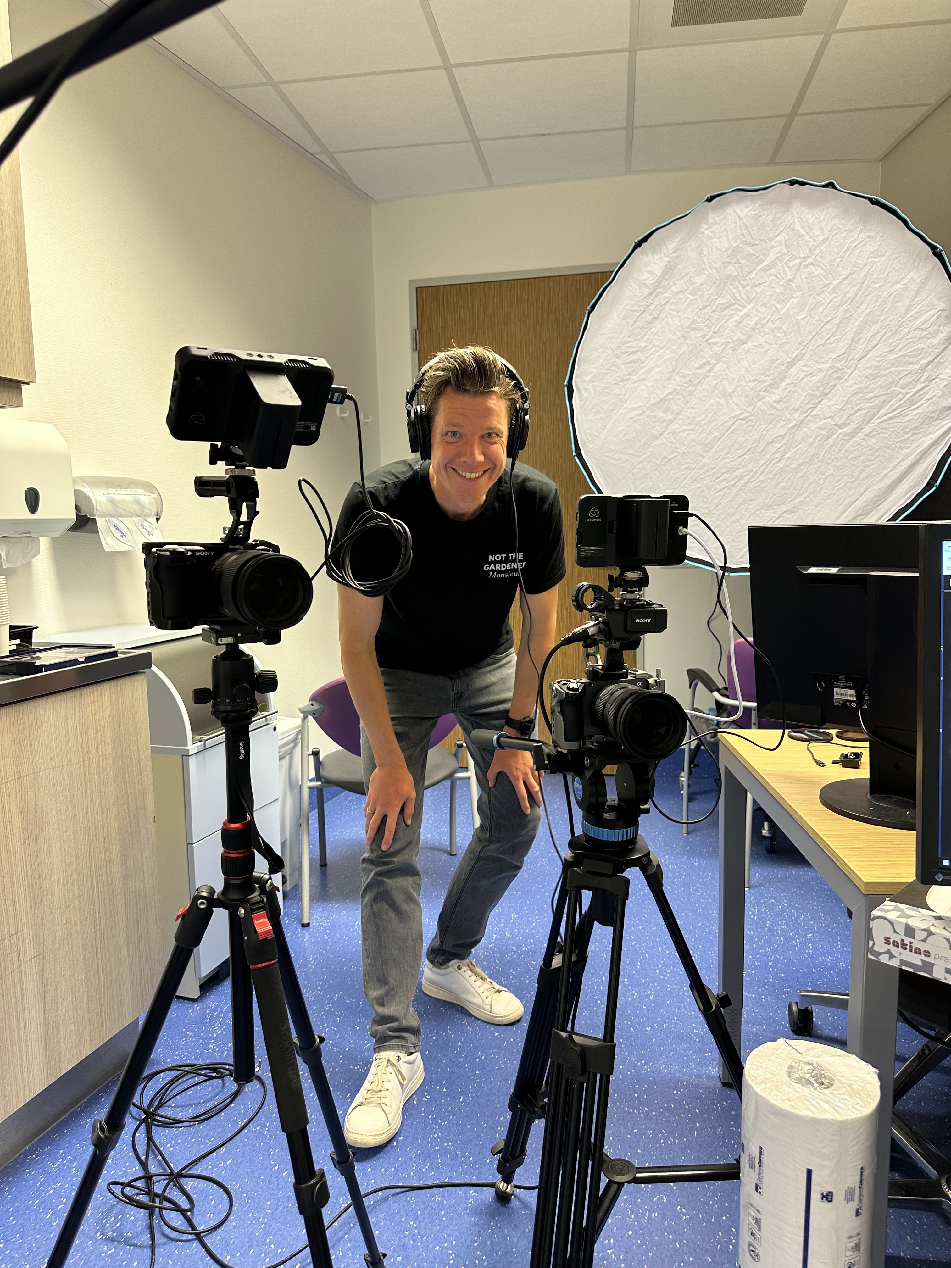 Filmmaker en videograaf Ben Fransen aan het werk. Beschikbaar als Filmmaker Deventer. Behind the scenes bij Ben Fransen